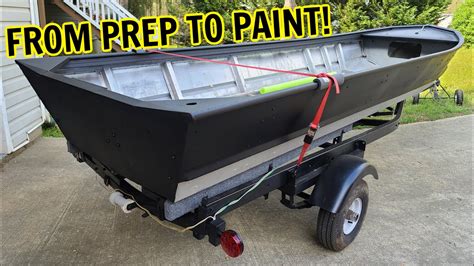 Painting an Aluminum Jon Boat | Prep to Paint - YouTube