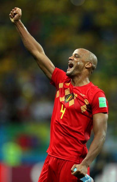 Vincent Kompany of Belgium celebrates following his sides victory in ...