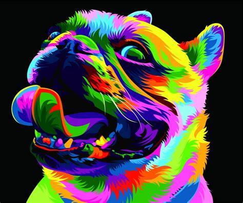 Pug By Wahyu R | Pop art animals, Animal paintings, Pop art