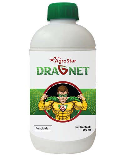 AgroStar Dragnet (Azoxystrobin 4.8% + Chlorothalonil 40 % SC) 600 ml - Agrostar