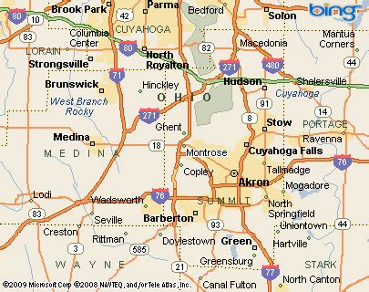 Montrose, Ohio Area Map & More