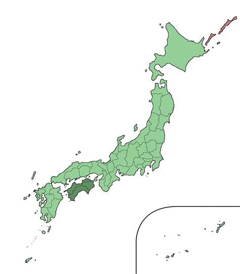 Japan Shikoku Region Large • Mapsof.net