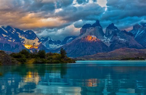 wallpaper landscape, argentina, mountain, lake, patagonia, clouds, nature HD : Widescreen : High ...