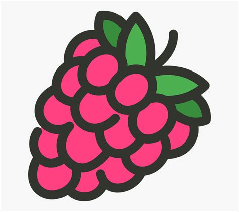 Raspberries Clipart Pink Fruit - Transparent Raspberry Emoji , Free Transparent Clipart - ClipartKey