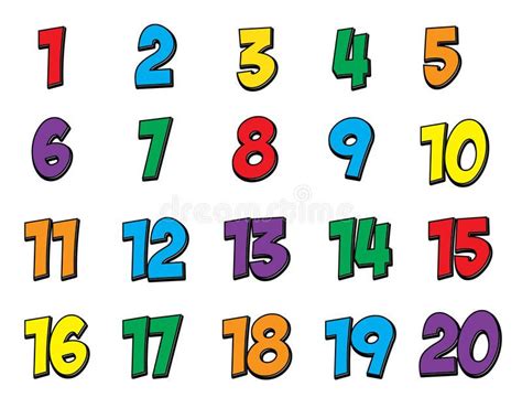 Colorful Number Set 1-20. This is a colorful number set numbers 1 ...