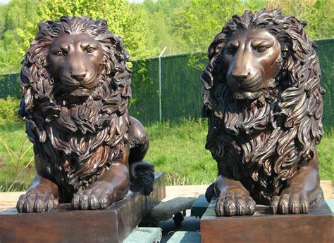 Hand Crafted Bronze Lions Life Size Bronzes - Custom Bronze Statues ...