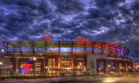 Truist Park SunTrust Park Sunset Atlanta Braves Baseball Architectural ...