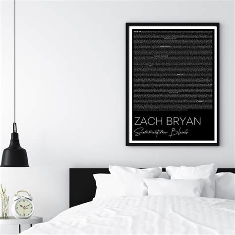 Summertime Blues Zach Bryan Print - Etsy