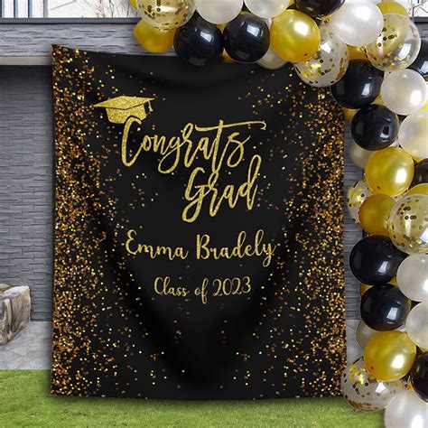 Graduation Party Decorations Class of 2023 Backdrop Congrats - Etsy