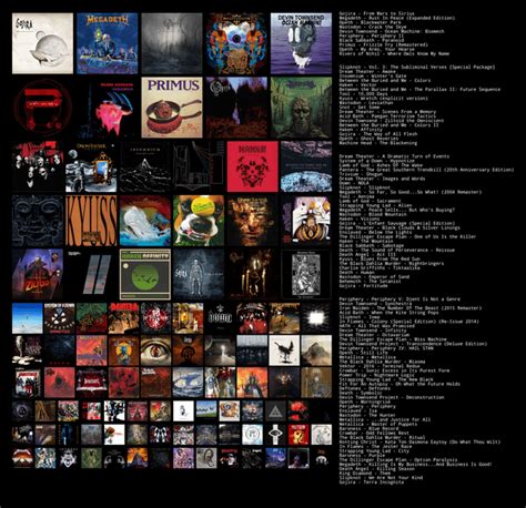 here's my current top 100 rock albums and top 100 metal albums, please give me some suggestions ...