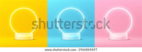 Set Transparent Glass Cylinder Pedestal Podium Stock Vector (Royalty Free) 1966869697 | Shutterstock