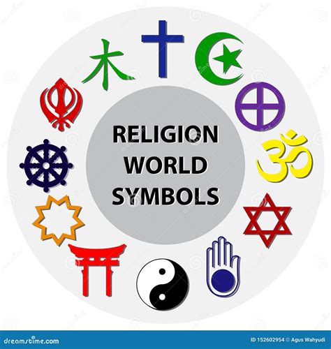 World Religion Symbols Vector Illustration | CartoonDealer.com #15608300