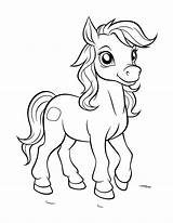 Free Cartoon Horse Coloring Page 28  Adventure sketch template