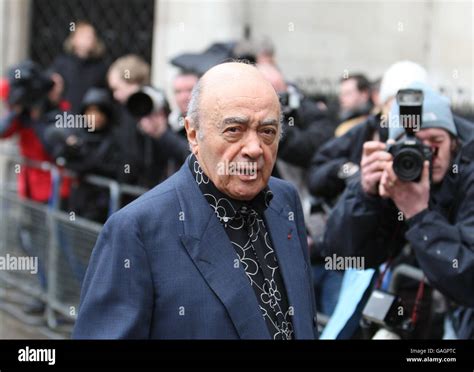 Mohamed al fayed arrives high court hi-res stock photography and images - Alamy