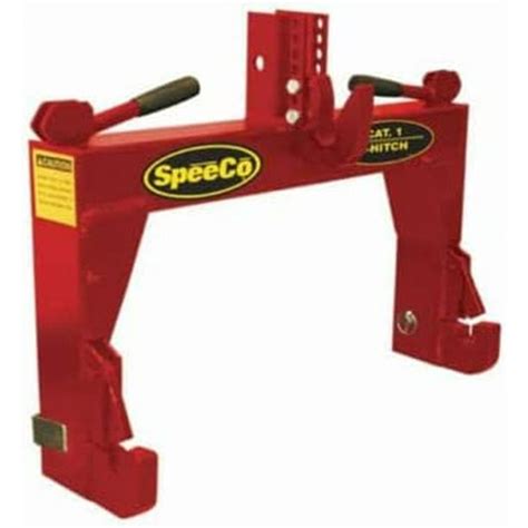 SpeeCo 3-Point Quick Hitch Category 1 Tractor Implement Adaption, No Bushings Required, Red ...