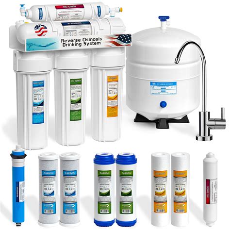 express water 5 stage under sink reverse osmosis water filtration system 50 gpd ro membrane ...