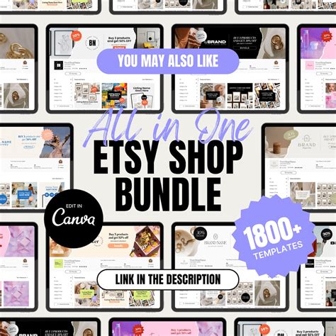 Etsy Listing Template, Etsy Shop Kit, Etsy Canva Template, Lovely Etsy ...