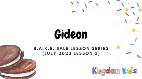 Gideon (July 2023 Lesson 3) - YouTube