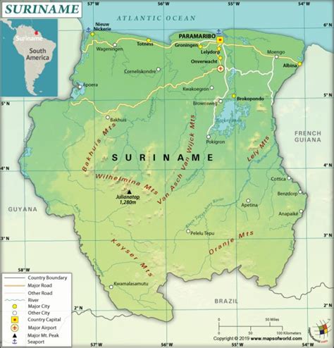 Suriname Map - Answers