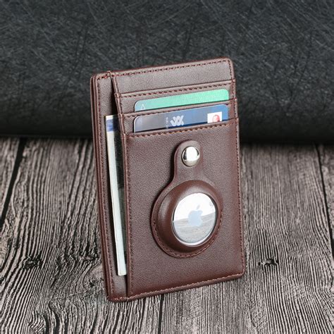 Apple AirTag Wallet Men Minimalist Wallet Leather Slim - Etsy