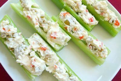 Cream Cheese Stuffed Celery. Cream cheese and green olives and celery ...