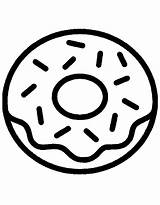 Donut Coloring Pages Free Printable PDF sketch template