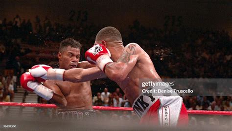 Felix "Tito" Trinidad and Winky Wright during their middleweight ...