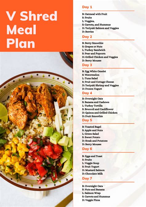 V Shred Meal Plan