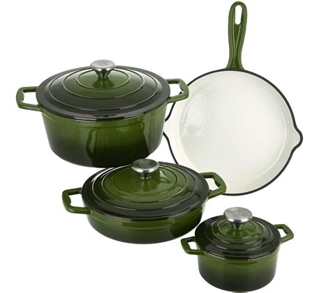 "As Is" Cook's Essentials 7-pc Gradient Cast Iron Cookware Set - Page 1 ...