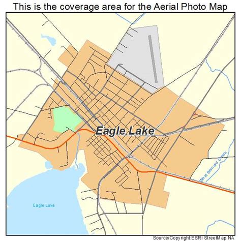 Aerial Photography Map of Eagle Lake, TX Texas