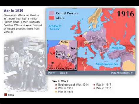 WW1 Battles Timeline, World War 1 1914-1918 - YouTube