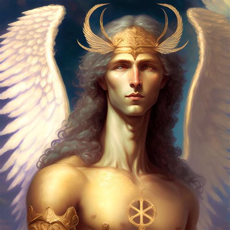 Archangel Chamuel - Angel of Love and Peace, Generative AI Illus Digital Art by Miroslav Nemecek ...