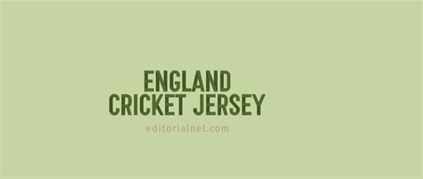 England Cricket Jersey :- Summary