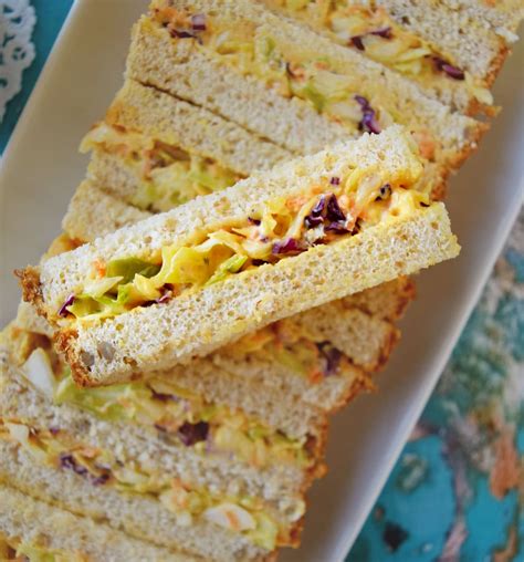 easy vegan coleslaw sandwich bars - perfect party snack