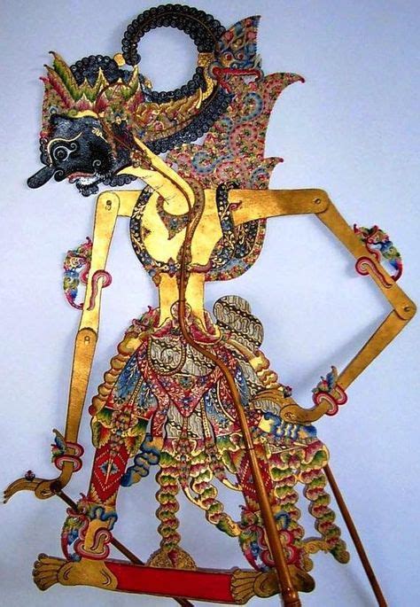 Beautiful Wayang kulit. The character is Gatotkaca from the Mahabharata ...