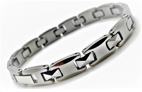 Tungsten Bracelet – Polished Silver Pyramid – True Frequency Products