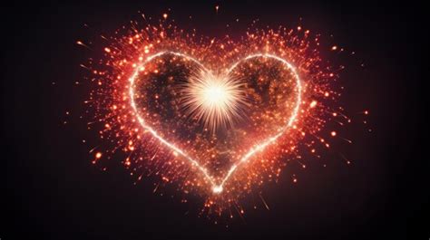 Premium AI Image | photo of fireworks in the shape of a heart ideal for ...