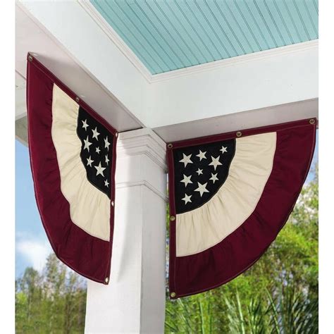 Sopheap Double Sided 31'' H x 30.25'' W Cotton Independence Day Bunting | Fourth of july decor ...