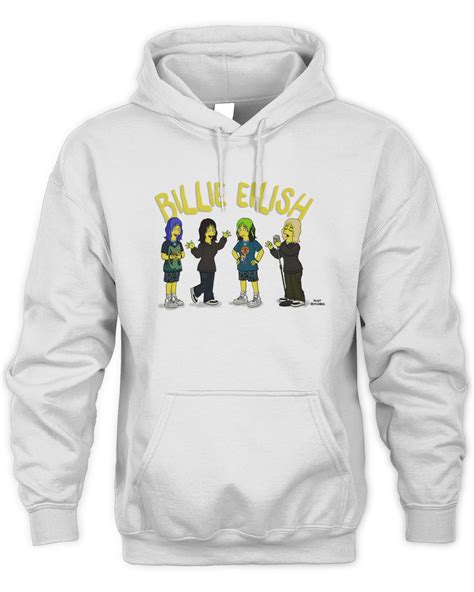 Billie Eilish Merch Limited Edition Billie Eilish X The Simpsons Hoodie ...