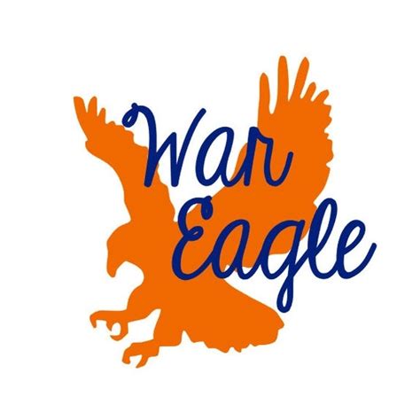 Auburn War Eagle Decal Customizable Glitter Colors