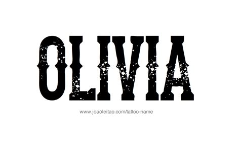 Olivia Name Tattoo Designs