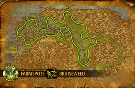WoW Farming Bruiseweed - World of Warcraft Classic Farm Guide | professions.goldgoblin.net