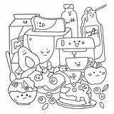 Lunch Coloring Page sketch template