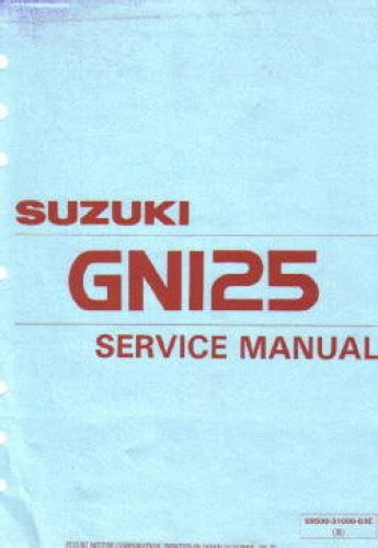 Used 1983 Suzuki GN125D Service Manual