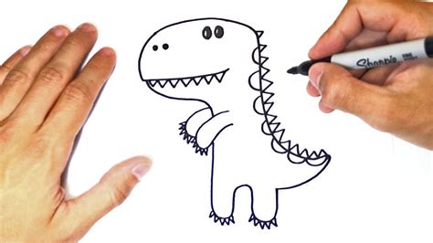 How to draw a Dinosaur for kids | Dinosaur Easy Draw Tutorial