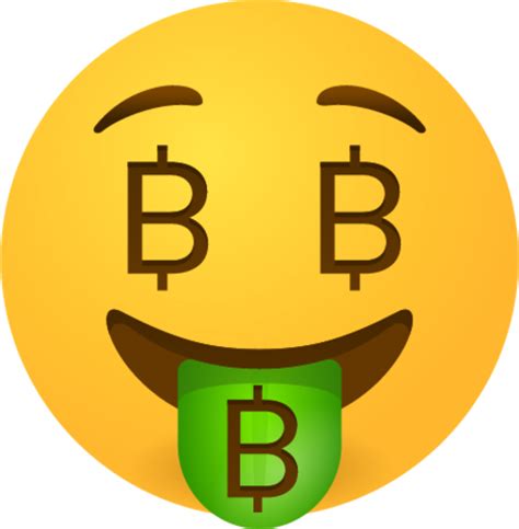 "Money mouth face bitcoin emoji" Emoji - Download for free – Iconduck