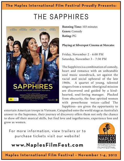 The Sapphires. To view trailer and purchase tickets click on the image ...