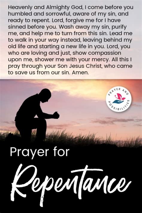 Prayer for Repentance - Prayer & Possibilities