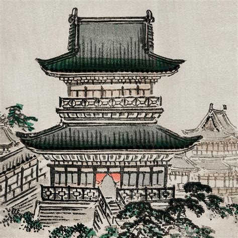 Traditional Japanese Castle Japanese Landscape Digital Art by Cozy Guru - Fine Art America