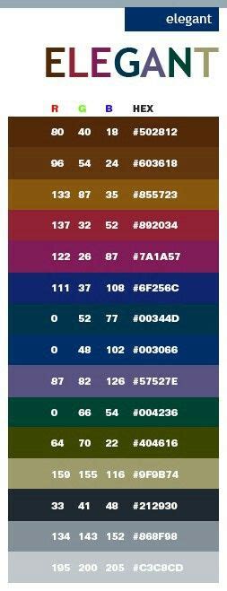 43 Best RGB code ideas | rgb color codes, color coding, color pallets